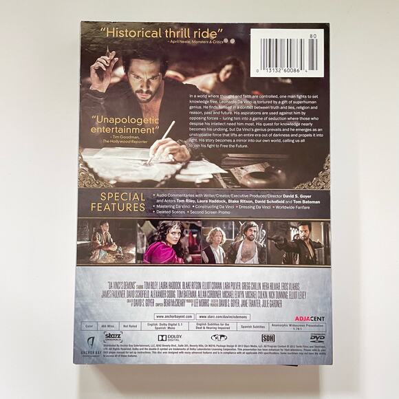 DaVinci's Demons Season 1 DVD Box Set Complete First Season Slip Cover - Picture 2 of 5